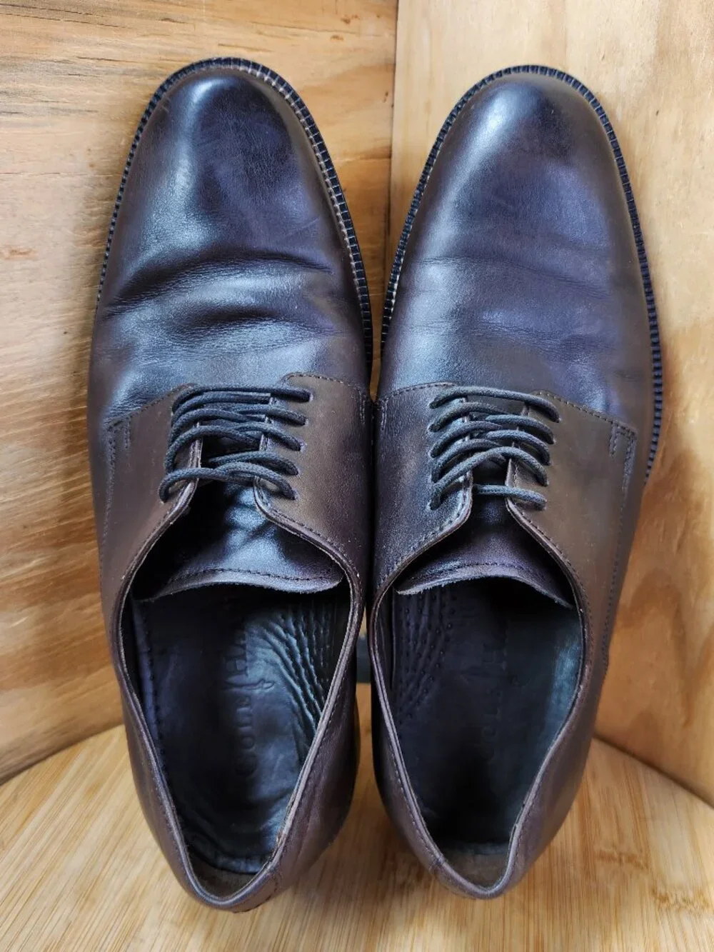 Cole Haan Mens Brown Lace Up Dress Shoes Size 7